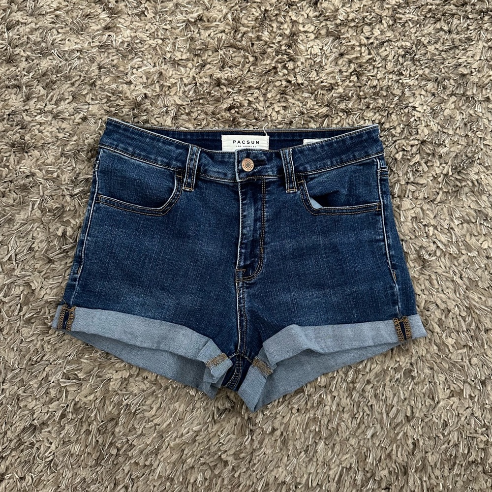 PacSun high rise super stretch shortie jean shorts